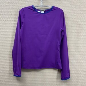 Tommy Bahama Women's Size Medium Purple Long Sleeve Tropical  Rashguard Shirt